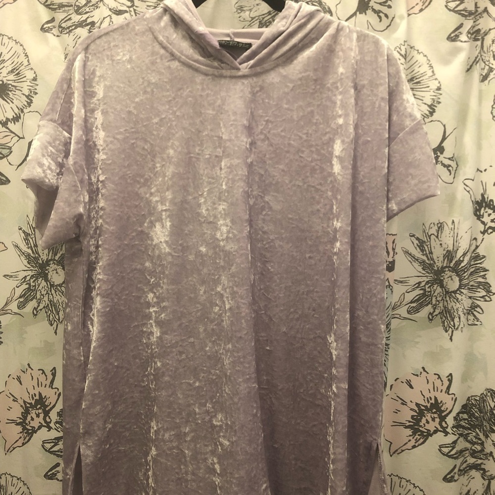 Forever 21 Lilac velour hoodie.